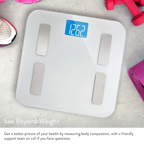 Vista 2 de Balance Báscula digital de grasa corporal de alta precisión, medidas precisas de salud, mediciones de composición y peso corporal, parte superior