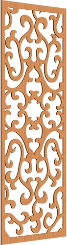 Vista 46 de 9 3/8 pulgadas de ancho x 24 3/8 pulgadas de alto x 1/4 de alto Smithfield paneles de pared de madera con calado, abedul