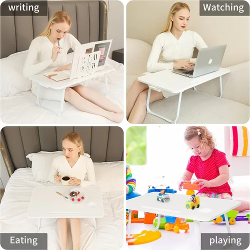Vista 7 de 28 x 16 pies Mesa plegable extragrande para computadora portátil para cama, escritorio de piso, ideal para comer, estudio, uso de computadora
