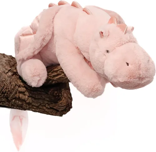 Vista 11 de YOUBLEK Animales de peluche con peso de 27.5 pulgadas, 2 libras, lindo dragón de peluche, juguete de dinosaurio con peso para niños y adultos
