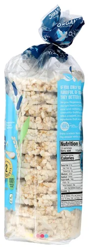 Vista 6 de Lundberg Tortas de arroz integral orgánico sin gluten ligeramente saladas- 8.5 oz