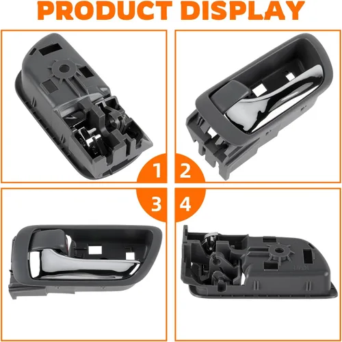 Vista 6 de GoaMotors Manijas interiores interiores para puertas compatibles con Toyota Camry 2002-2006, 1 par de manijas delanteras y traseras para el lado