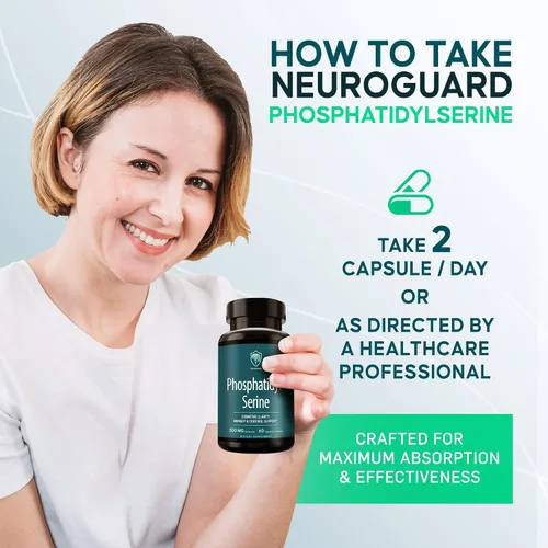 Vista 9 de Suplemento de fosfatidilserina - Nootrópico prémium para la salud cerebral, la memoria, el enfoque y el estrés - 300 mg de lecitina de girasol, sin