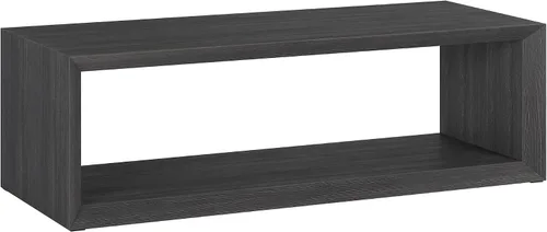 Vista 17 de Henn&Hart - Mesa de centro moderna de 48 pulgadas, color blanco haya Open lower shelf provides spacious surface and storage while keeping a modern