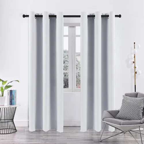 Vista 50 de Pickluc - Paneles de cortinas opacas con ojales, cortinas para bloquear la luz para el dormitorio, aisladas térmicamente, reducción de ruido