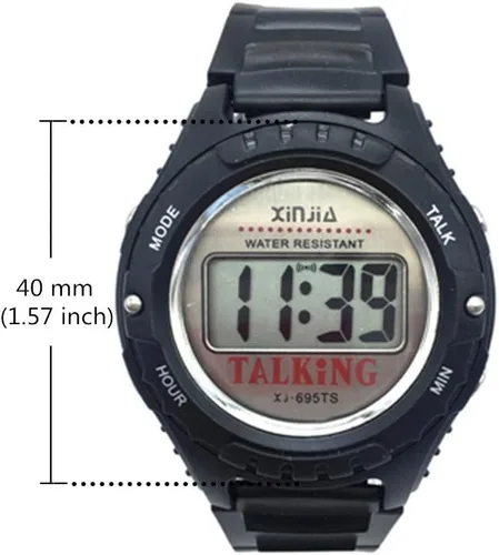 Vista 4 de Reloj parlante español para ciegos y ancianos Reloj de pulsera digital deportivo