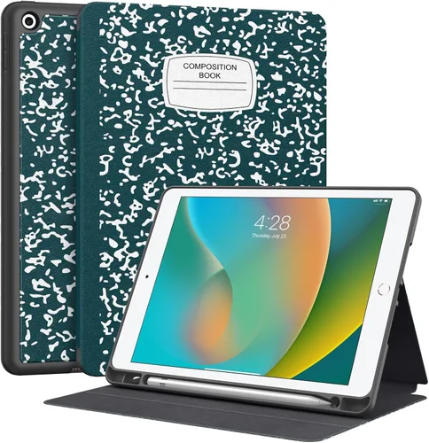 Vista 18 de Supveco Funda para iPad de 9ª/8ª/7ª Generación 10.2 pulgadas (Modelo 2021/2020/2019) con Soporte para Lápiz, Funda Folio Premium con Soporte
