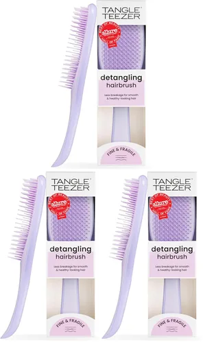 Vista 11 de Tangle Teezer, The Ultimate Detangler Fine & Fragile, Hipnótico Heather Patented two-tier, soft-flex teeth detangles & reduces breakage on wet or