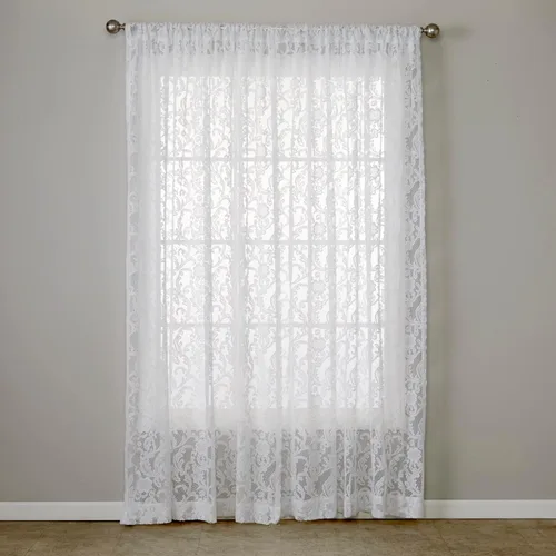 Vista 5 de SKL Home by Saturday Knight Ltd. - Panel de cortina Petite Fleur, marfil, 56 pulgadas x 84 pulgadas