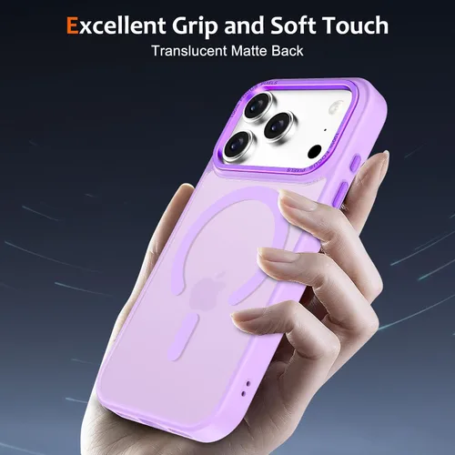 Vista 842 de Anuck - Funda magnética para iPhone 11 compatible con MagSafe, carcasa trasera mate translúcida dura, borde de TPU, delgada, resistente a impactos