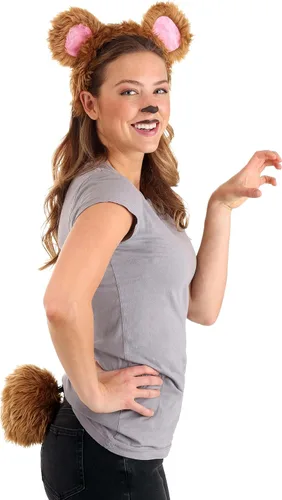 Vista 6 de Kit de disfraz de oso marrón para adultos