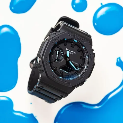 Vista 6 de G-Shock GA2100-1A2 Neon Accent - Reloj azul, Azul, Digital