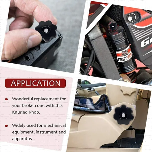 Vista 5 de MroMax Manija de sujeción Gripandles Perillas de tornillo Manijas M5 Roscado en forma de estrella 5pcs