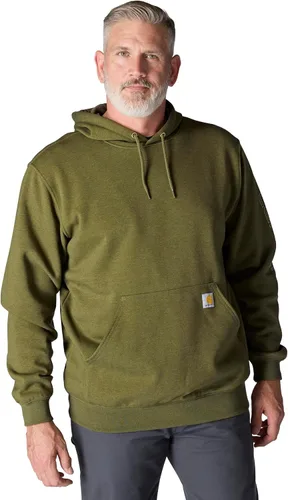 Vista 14 de Carhartt Sudadera de ajuste holgado para hombre con logotipo en la manga, de peso medio, gráfica, liquidación Terreno ámbar