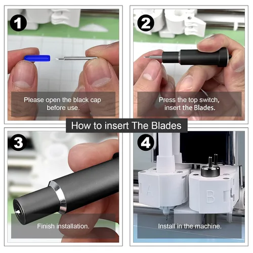 Vista 5 de 50 cuchillas de repuesto de punta profunda compatibles con Explore Air/Air 2/Air 3/, cuchilla de corte compatible con máquinas Maker/Maker