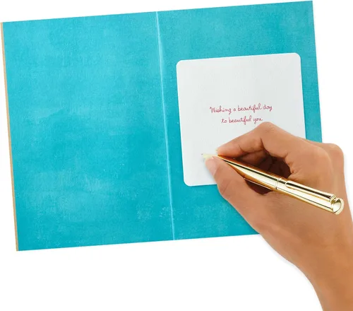 Vista 5 de Tarjeta de cumpleaños Hallmark Signature para mamá (Flores)