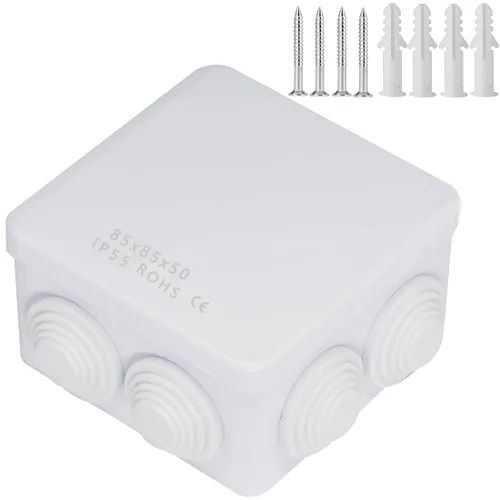 Vista 13 de Zulkit Caja de conexiones de plástico ABS IP55 a prueba de polvo e impermeable, cajas eléctricas universales para proyectos, carcasa, color blanco