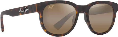 Vista 2 de Maui Jim Gafas de sol redondas Maoli Mate Oscuro Havana/Hcl Bronce Polarizado