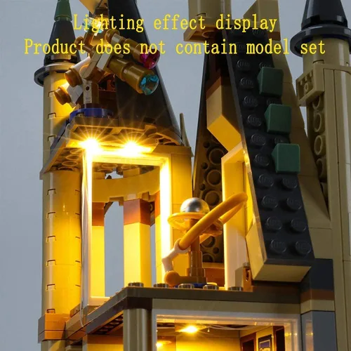 Vista 7 de GEAMENT Kit de luz LED para torre de astronomía de Hogwarts - Compatible con el modelo de bloques de construcción Lego 75969