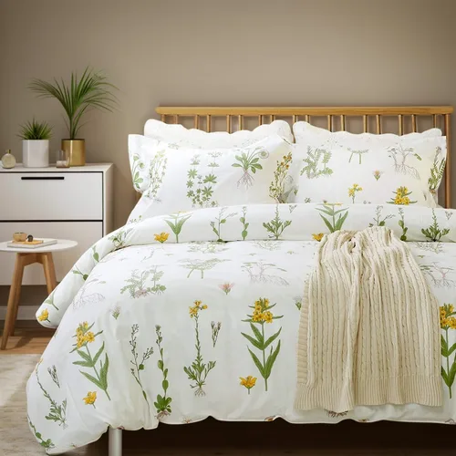 Vista 27 de FADFAY Juego de funda de edredón con estampado floral de roseta, juego de ropa de cama de encaje con volantes para niñas, 3 piezas