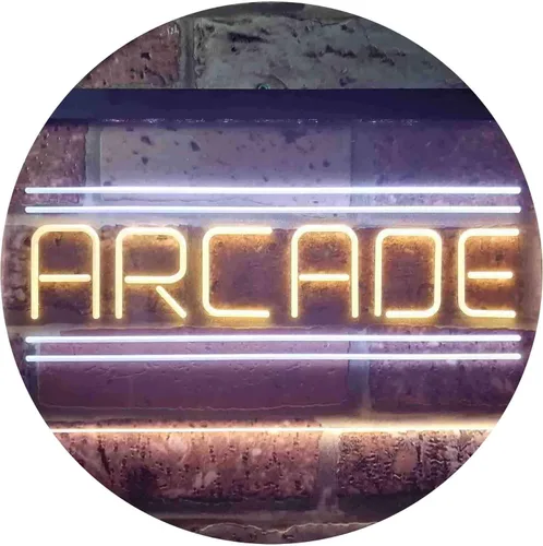 Vista 10 de ADVPRO Arcade Game Zone Room - Letrero de neón LED de doble color, azul y rojo, 12 "x 8.5" st6s32-i3368-br