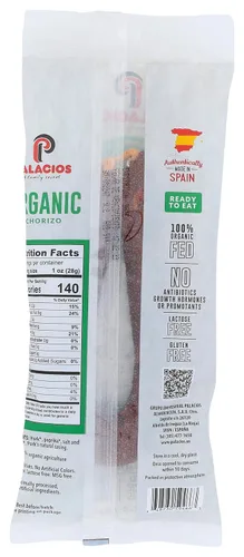 Vista 2 de Palacios Chorizo orgánico, 7.05 Oz