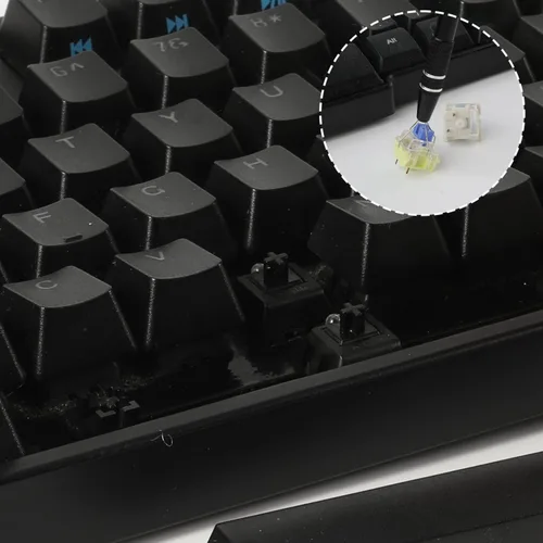 Vista 4 de Kit de herramientas para quitar teclado HEGAPOJA de 7 piezas, incluye extractor de teclas con 5 g de lubricante para teclado, extractor