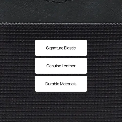 Vista 6 de Thread Wallets Cartera minimalista ultra delgada para tarjetas, Negro, Talla única, Casual