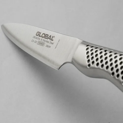 Vista 4 de Global Cuchillo de pelar de 3 1/2 pulgadas, acero inoxidable japonés ligero, borde afilado, fabricado en Japón, GS-38