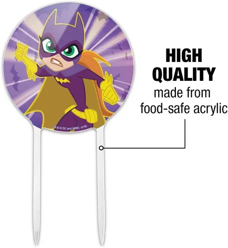 Vista 6 de Acrílico DC Super Hero Girls Batgirl Cake Topper Decoración de fiesta para boda, aniversario, cumpleaños, graduación