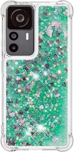 Vista 81 de Funda de silicona transparente con purpurina para Xiaomi Redmi A1 Bling Liquid Clear Star Heart Silicone Bumper a prueba de golpes, funda Azul
