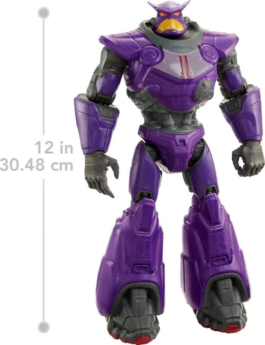 Vista 3 de Mattel Disney Pixar Lightyear - Figura de acción de Zurg a gran escala, 13.75 pulgadas de alto, auténtico juguete de película, 11 articulaciones