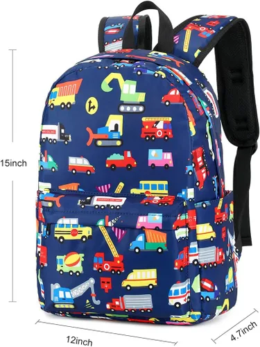 Vista 6 de Mochila preescolar para niños para escuela primaria Camión Marina S Computadora portátil