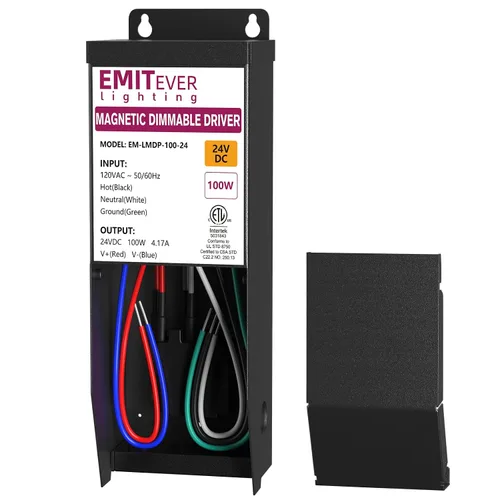 Vista 16 de EMITEVER Controlador LED magnético regulable de 200 W, fuente de alimentación magnética de transformador de 24 V, 120 VCA a 24 VCC, compatible
