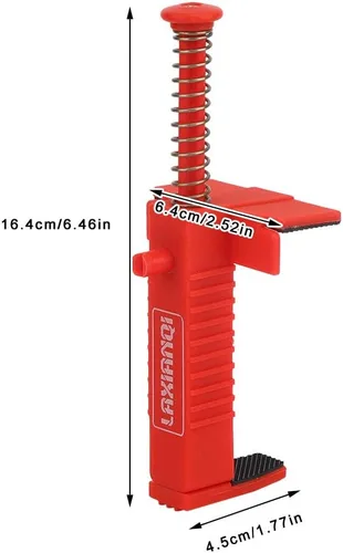 Vista 2 de Herramientas de fontanero de revestimiento de ladrillo 2PCS Herramienta de medición de nivelación de ladrillos para construcción de edificios (rojo)