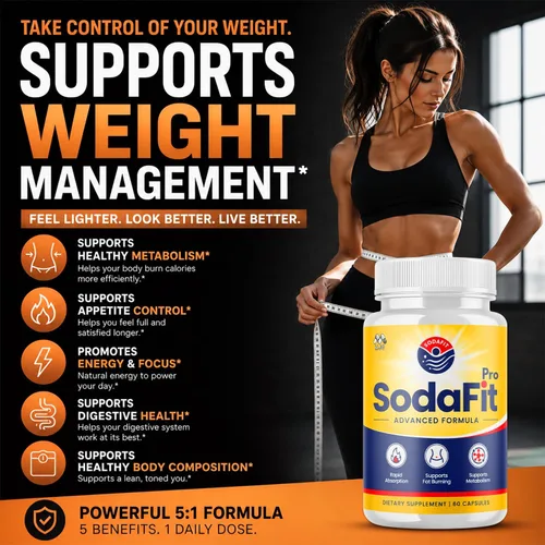 Vista 2 de SodaFit Capsules, Soda Fit Pro - Píldoras de apoyo para el peso, paquete
