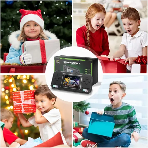 Vista 6 de Consola de Juego Portátil, 520 Juegos Retro, Pantalla LCD de 3.0 Pulgadas y Batería de 1020mAh, Consola de Juego Portátil de Regalo para Niños