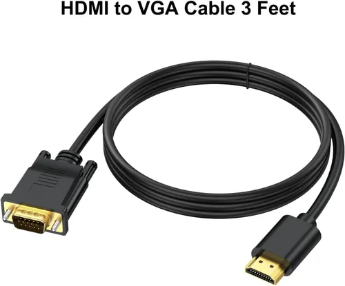Vista 7 de Cable HDMI a VGA de 3.3 pies, cable HDMI a VGA (hombre a macho) Cables de video HD 1080P compatibles con computadora, computadora de escritorio