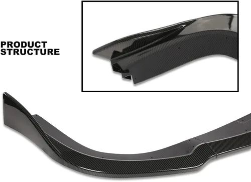 Vista 3 de G-PLUS Alerón de parachoques delantero compatible con Subaru Impreza WRX STI 2006-2007 todos los modelos CS2 estilo PP negro sin pintar parachoques