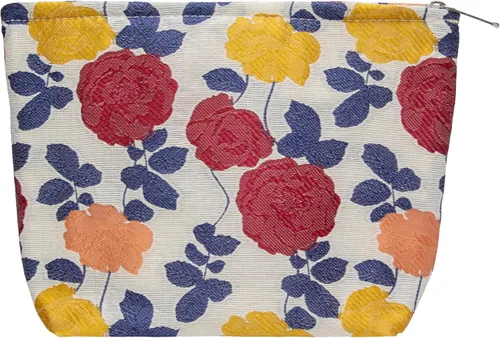 Vista 37 de Pazimiik Bolsa de maquillaje floral, grande, de algodón, con cremallera para bolsa de viaje, organizador de maquillaje de lona para mujeres