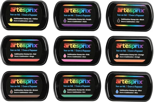 Vista 4 de Artesprix Almohadilla de tinta de sublimación para manualidades, estampado y pintura, naranja