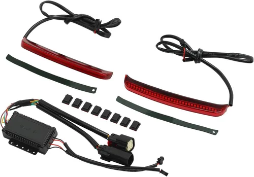 Vista 10 de TCMT - Luz LED para alforja con señal de marcha, freno y giro para Harley Electra Glide 2014-2024 con lente transparente