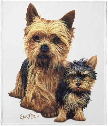 Vista 12 de CafePress Yorkie - Manta de forro polar súper suave, 60 x 50 pulgadas