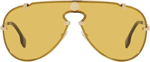 Vista 3 de Versace Man Sunglasses Gold Frame, Yellow Lenses, 0MM