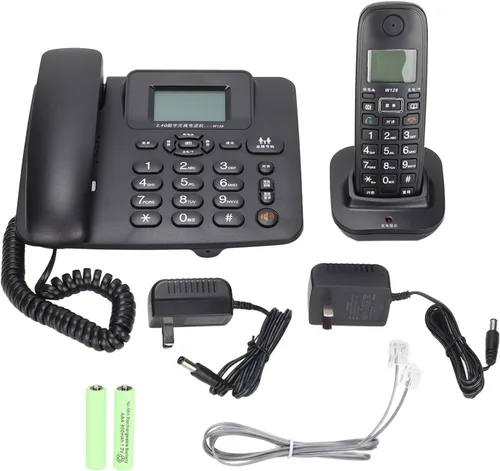 Vista 7 de Sistema telefónico inalámbrico con cable expandible, comunicación digital avanzada de 2.4 GHZ con identificación de llamadas en espera de llamadas