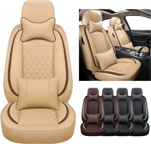 Vista 13 de Fundas de asiento de automóvil de ajuste universal para vehículos de 5 asientos, cobertura completa, protector de asiento para Camry Corolla RAV4