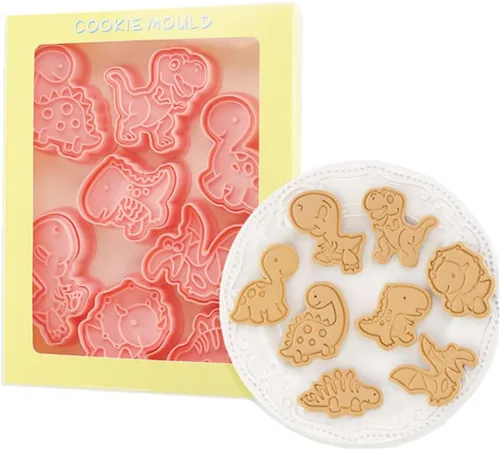 Vista 13 de Juego de 8 moldes de galletas de astronauta para hornear, moldes de galletas alienígenas, juego de moldes de galletas de meteoritos y herramientas