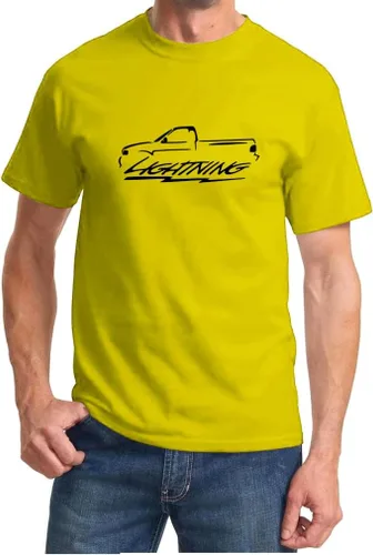 Vista 3 de 1999-04 Ford SVT Lightning F150 Truck Classic Outline Design Camiseta Negro