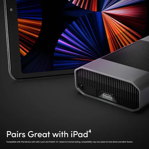 Vista 6 de SanDisk Professional 6TB G-Drive Project - Disco Duro Externo, Thunderbolt 3, USB (10Gbps), Disco Duro Ultrastar de 7200RPM, Hasta 250MB/s
