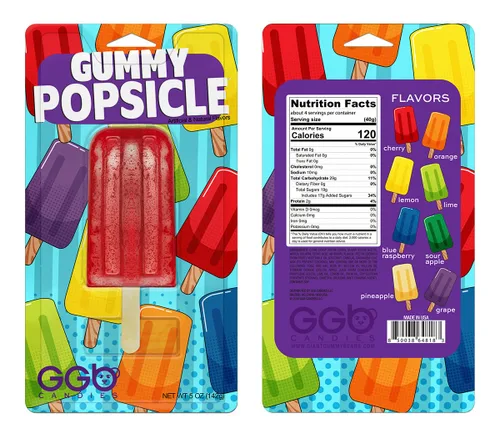 Vista 7 de Paleta de gomita: un regalo genial con una variedad de opciones de sabor, por GGB Candies (frambuesa azul, paquete de 2)